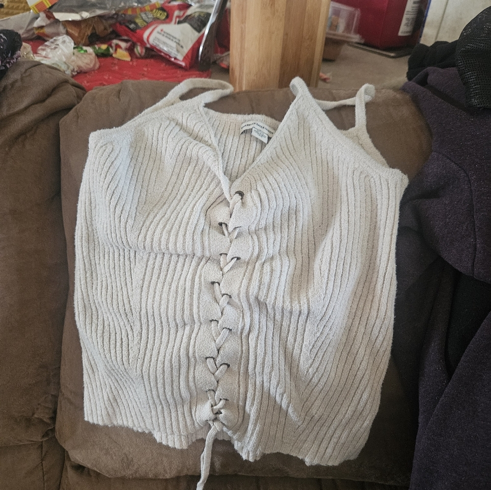 Small American Eagle Crop Top